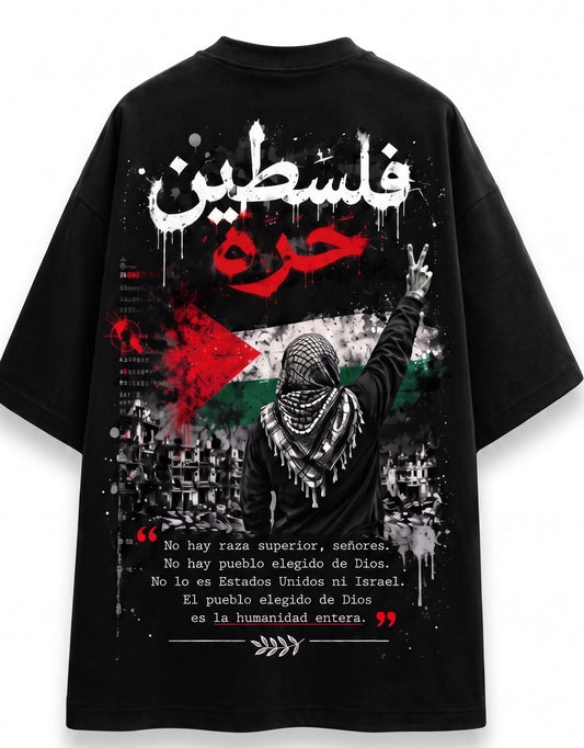 Camiseta Palestina- Negra