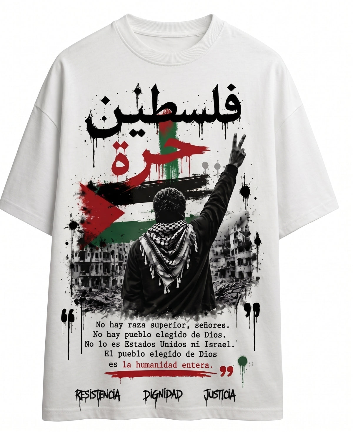 Camiseta Palestina- Blanca